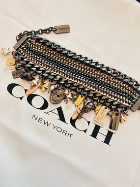 EXTREMELY RARE Coach Y2K Tribal Charm Bracelet